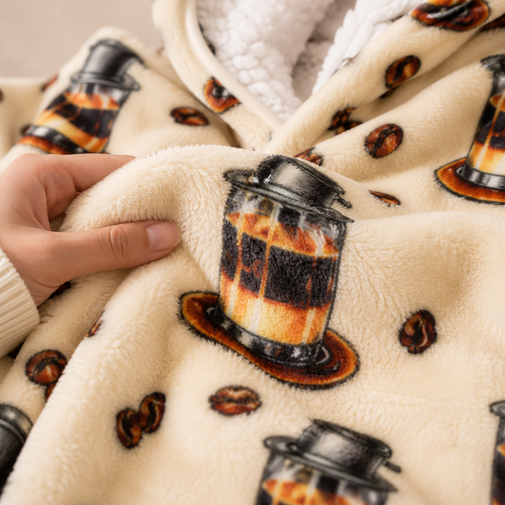 Cà Phê Sữa Đá Wearable Blanket