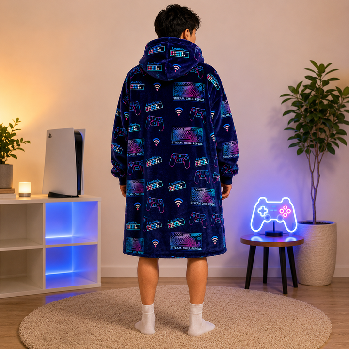 Stream. Chill. Repeat. Wearable Blanket