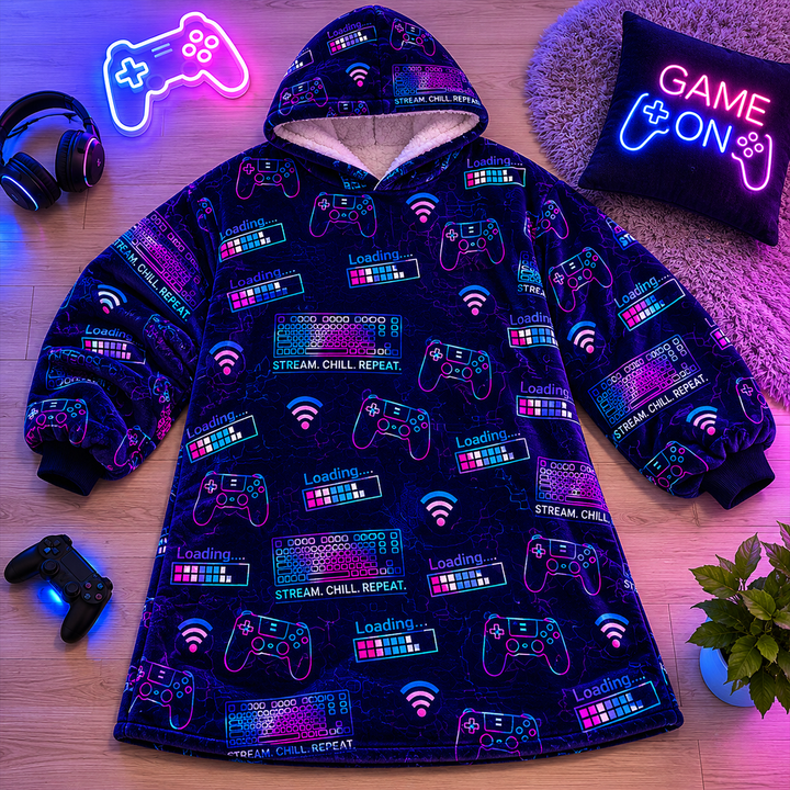 Stream. Chill. Repeat. Wearable Blanket